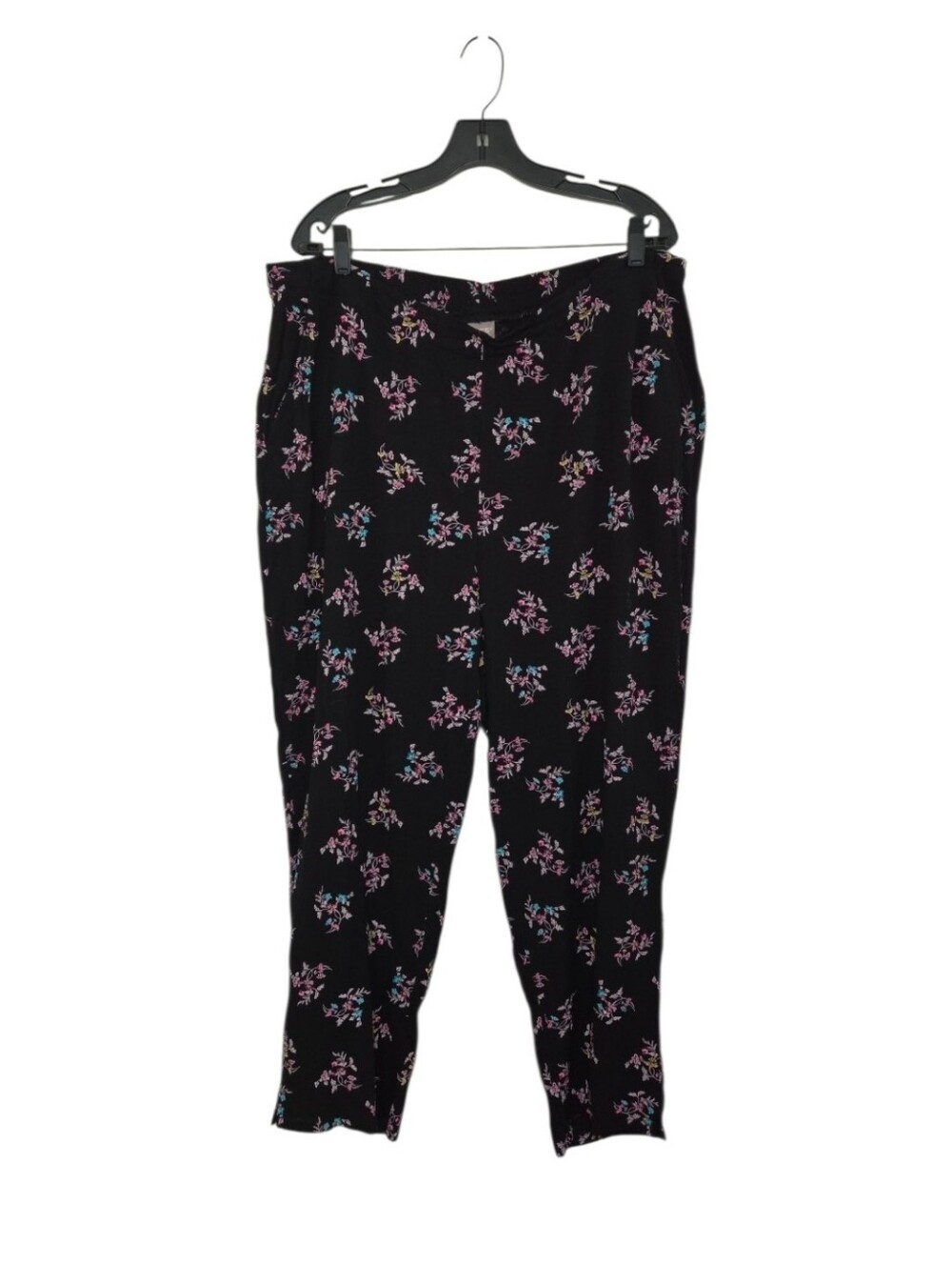 Women's Chico's Floral Print Cropped Gauzy Pants Sz 3 /XL